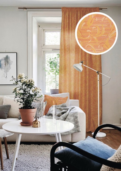 Портьера на тесьме "Arlanda" 136x270 оранжевый