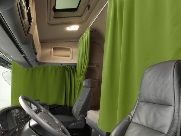 Комплект автоштор и карнизов Блэкаут - авто XLK 480х100/240х160 (цвет: Зеленый)
