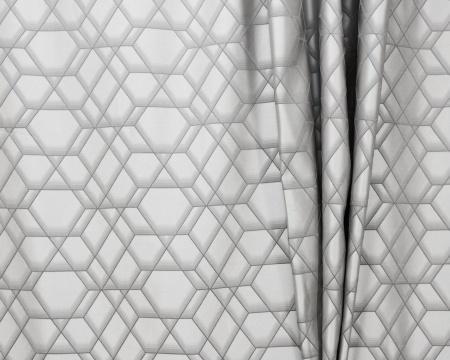 Комплект штор на тесьме "Almaz" 2 шторы 200х270, тюль 450х270 серый