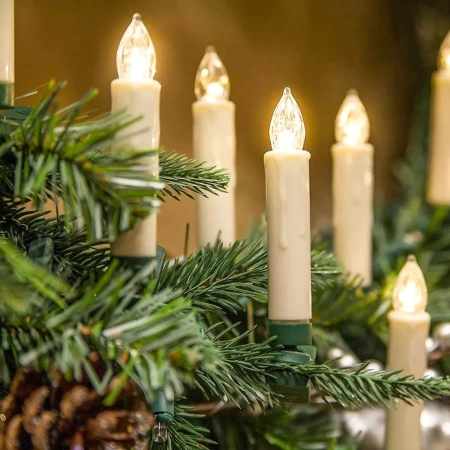 Набор ёлочных свечей беспроводных с пультом