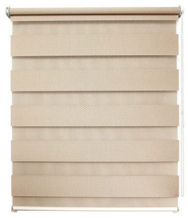 Рулонные шторы день ночь УЮТ Сальса цвет песочный