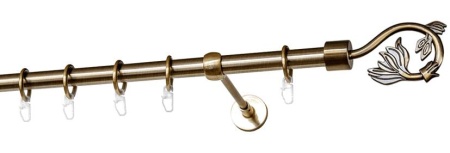 Карниз однорядный гладкий ∅20мм, бронза, 400 см, Крокус Карниз однорядный гладкий ∅20мм, бронза, 400 см, Крокус