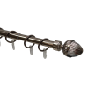 Карниз телескопический однорядный, металл, Орех, Коньяк, 160-320см Карниз телескопический однорядный, металл, Орех, Коньяк, 160-320см