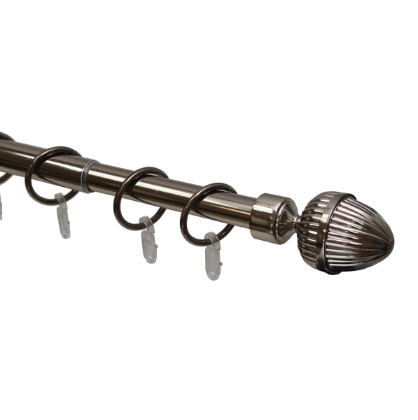 Карниз телескопический однорядный, металл, Орех, Коньяк, 160-320см Карниз телескопический однорядный, металл, Орех, Коньяк, 160-320см