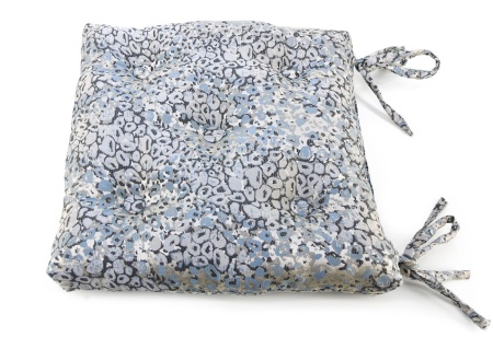 Подушка на стул с завязками 40x40 см Stone цвет синий