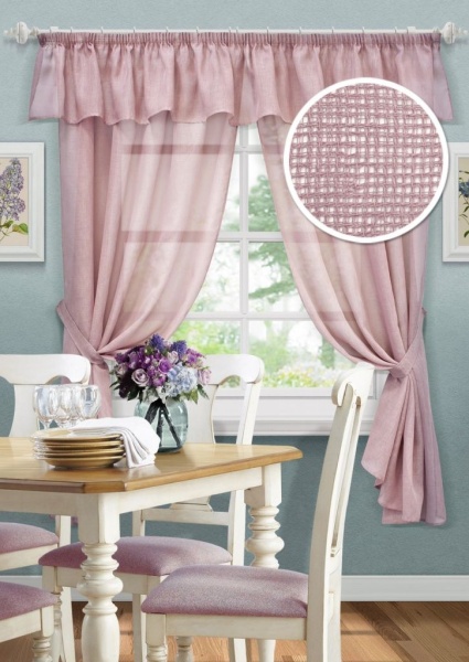 Комплект штор "Chain-S" 2 шторы 140*185 см розовый