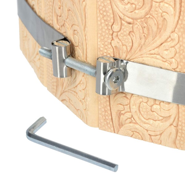 Ушат "шайка" 12 л, "Цветы", с пластиковой вставкой, система регулировки обручей, липа "Банные штучки"