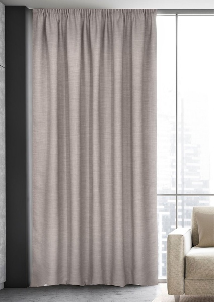 Штора на тесьме "Dimaut Lux", 200х285 см, цвет нюдовый