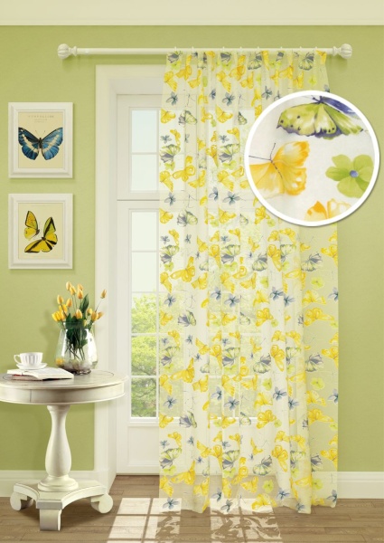 Тюль на тесьме "Марипосас Mariposas-M" 350х275 мультиколор