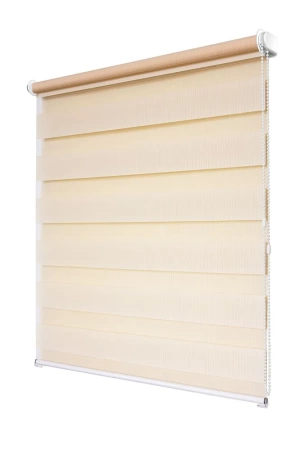 Рулонные шторы день ночь Канзас цвет персиковый