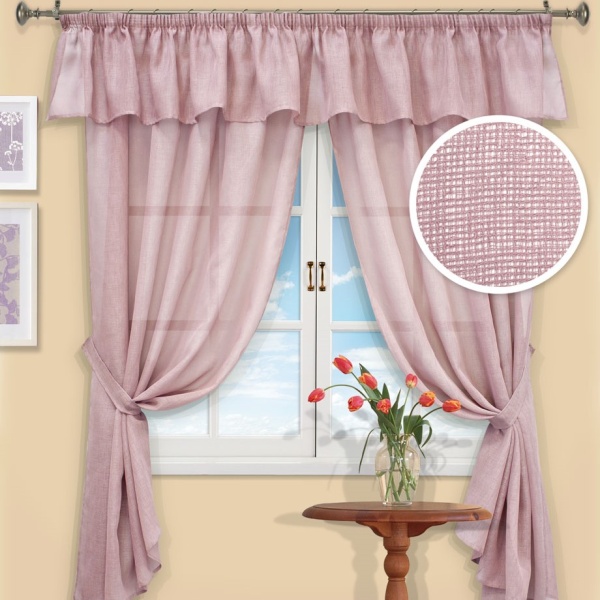 Комплект штор "Chain-S" 2 шторы 140*185 см розовый