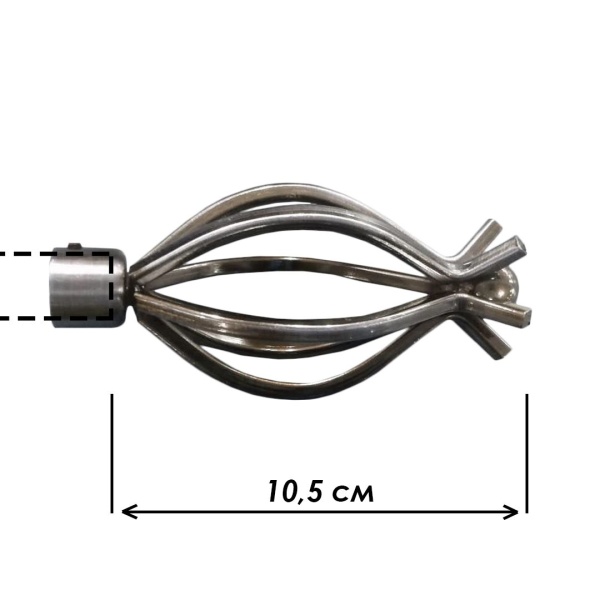 Наконечник "Бутон", Золото антик , Ø16мм