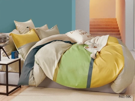Постельное белье Евро Cleo Satin de Luxe полосы цвет мультиколор