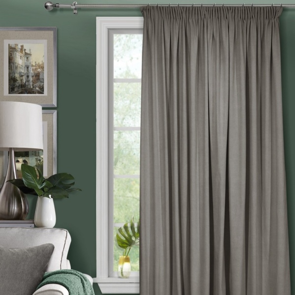 Штора на тесьме 200х270 Pudra с подхватом цвет графит