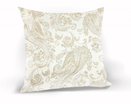 Подушка декоративная на молнии 40х40 см Paisley цвет светло-бежевый