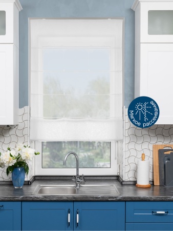 Римские шторы Solito на веревочном механизме цвет белый