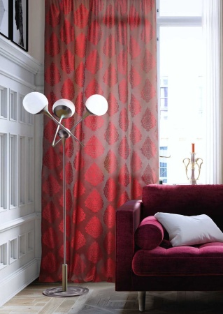 Штора на тесьме "Stefanielle-SH" 200х270 красный