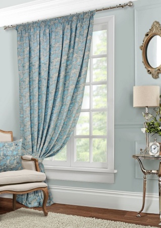 Портьера на тесьме "Fog" 200х270 см синий