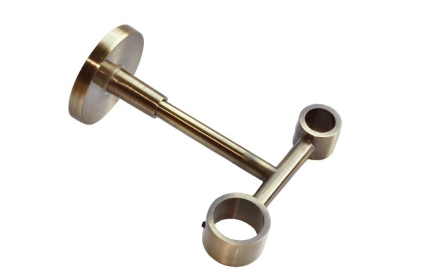 D25мм, Кронштейн потолочный  двухрядный, латунь, 2шт