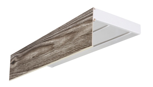 Карниз эконом+ в сборе 2-х рядный, "Палисандр" 5 см