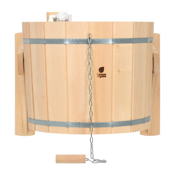 Русский душ 20 л, обливное устройство c пластиковой вставкой и наливным клапаном, липа "Банные штучки"