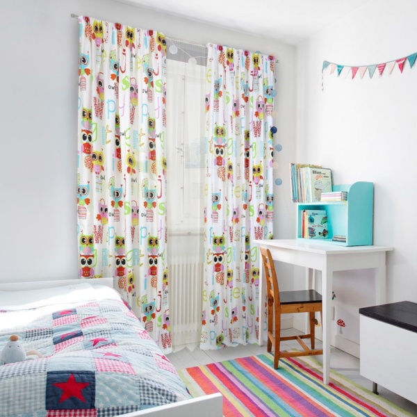 Комплект штор на тесьме "Совы" 160х270/300х270