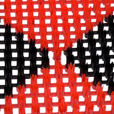 Коврик Vortex без подложки 42х56 ТРАВКА цвет черно-красный