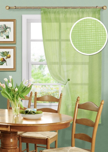 Штора для кухни Basicos 135х170 светло-зеленый