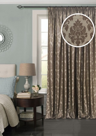 Портьера на тесьме "Afina" 220х270 коричневый