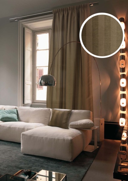 Портьера на тесьме "Meola" 136х270 коричневый