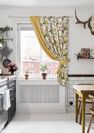 Штора на тесьме "Sun Luly" 175x175 желтый Штора на тесьме "Sun Luly" 175x175 желтый