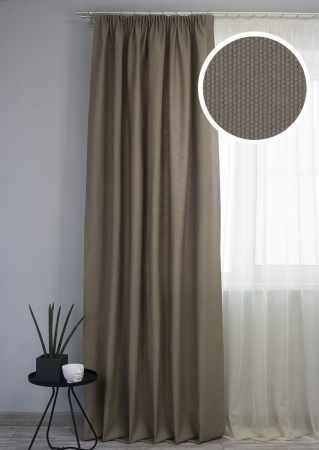 Штора на тесьме 160х270 см Sahara с подхватом цвет бежевый