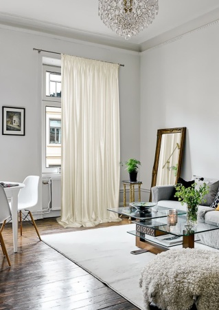 Портьера на тесьме "Lindor-SH" 200х280 бежевый оттенок