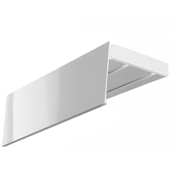 Карниз Эконом+ в сборе 2-х рядный, "Белый глянец", 7 см