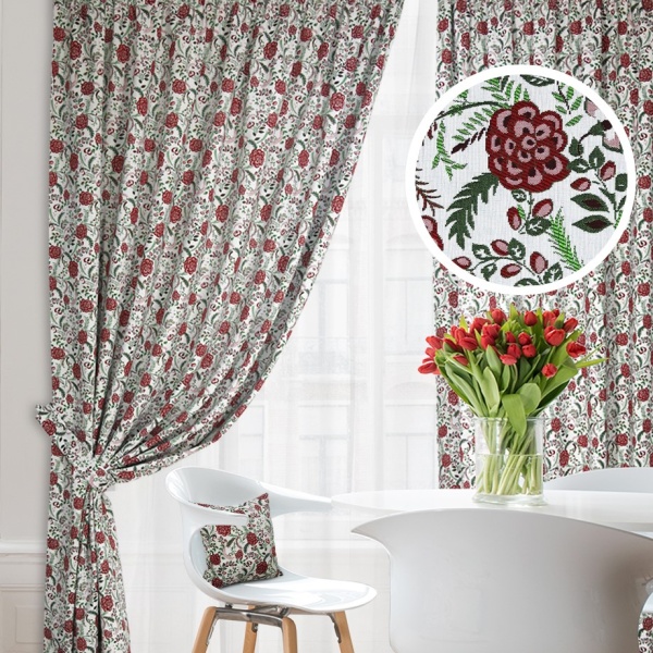 Комплект штор "Lady Flower" 2 шт 200х270, тюль 450х270 Комплект штор "Lady Flower" 2 шт 200х270, тюль 450х270