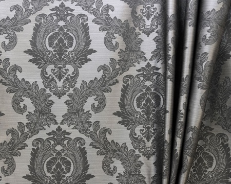 Штора на тесьме 220х270 см Vera с подхватом цвет темно-серый