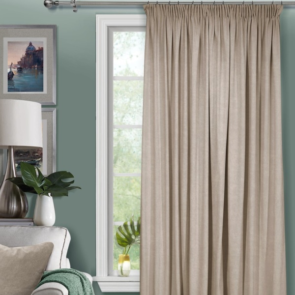 Штора на тесьме 200х270 Pudra с подхватом цвет бежевый