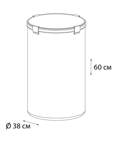 Корзина для белья с ручками FX-1034, коричневая, 80л