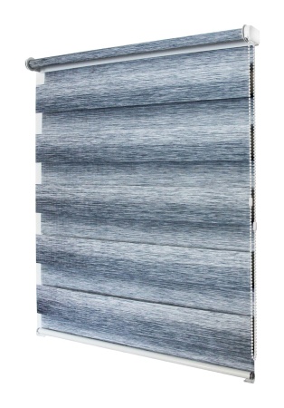 Рулонные шторы день ночь УЮТ Рафаэло цвет серо-голубой