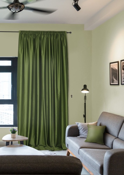 Штора на тесьме "Caprise" 200х270 зеленый