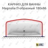 Карниз для ванны Ravak Magnolia П-образный 180х86 Усиленный 25 мм