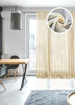 Тюль на тесьме 450х275 см Oriana-SH цвет капучино