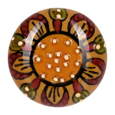 Ручки керамические для мебели Подсолнух ручная роспись цвет разноцветный (6 шт)