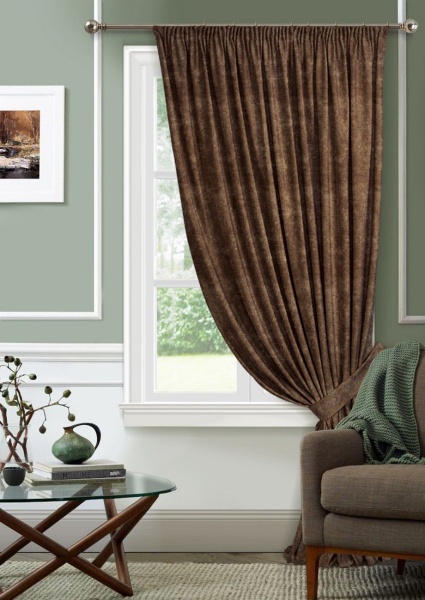 Штора на тесьме 136х270 см Barhan с подхватом цвет темно-коричневый