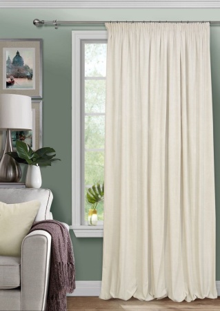 Штора на тесьме 200х270 Pudra с подхватом цвет бежевый