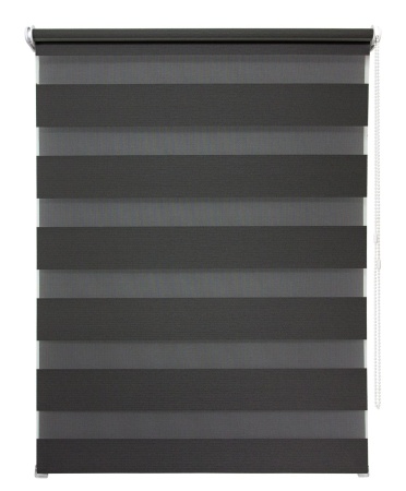 Рулонные шторы день ночь УЮТ Сальса цвет графит