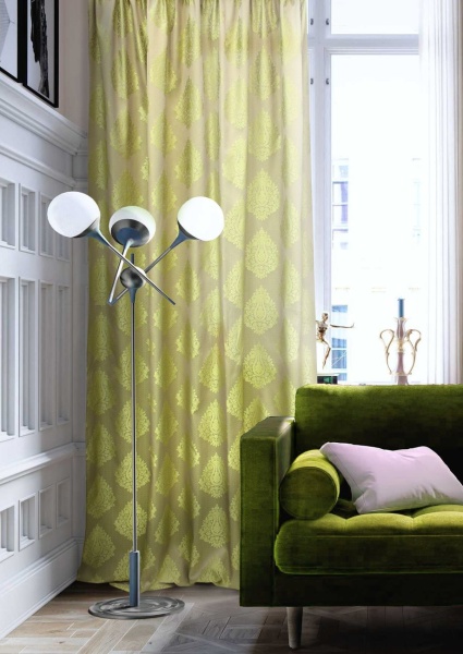 Штора на тесьме "Stefanielle-SH" 200х270 зеленый