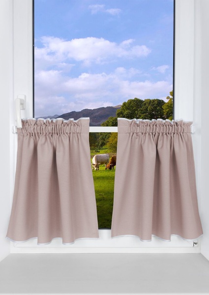 Комплект Шторы-кафе "Элена Helena" 65х60 см, 2 шт., цвет Бежевый