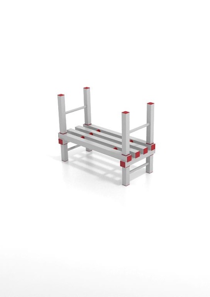 Стеллаж одноярусный В-70 цвет серый/красный