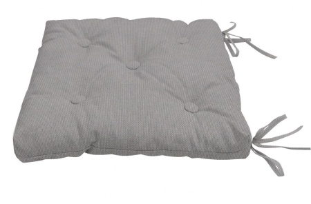 Подушка на стул с завязками 40x40 см Hosta цвет серый